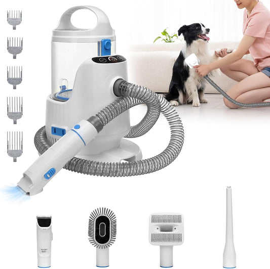 【沙龍級理毛】五合一低噪寵物剃毛吸毛一體機 (邊梳邊吸)